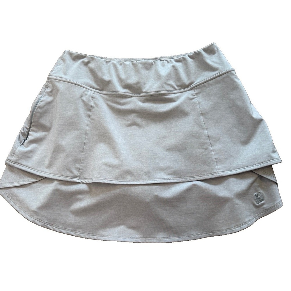 Footjoy Performance Layered Skort Heather Grey Golf Tennis 2-1 Skirt Sz Medium